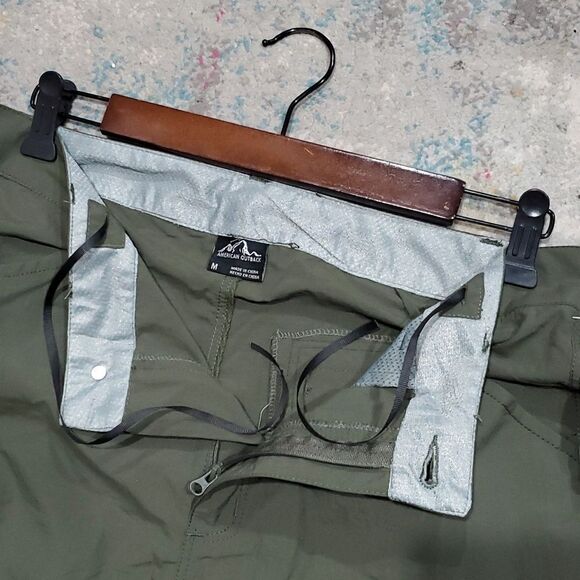 American Outback Hiking Lightweight Convertible Pants/Shorts in Green Size M - Picture 12 of 16